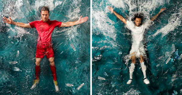 Adidas uses ocean plastic for coral-coloured Real Madrid kits
