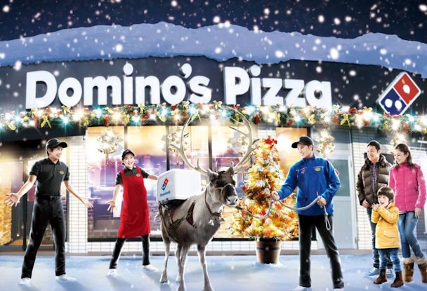 Domino's will deliver its pizza's using reindeer throughout December