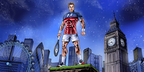 Andy Murray appears in Union Jack colours