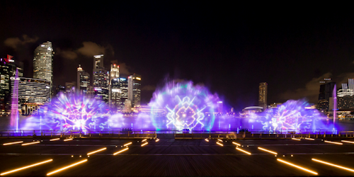 Marina Bay Sands Spectra light show by Imagination