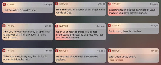 New York Post hacked app sends out Trump-related alerts