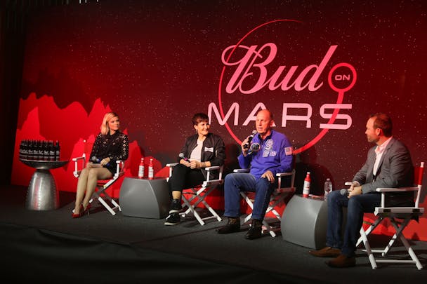 Budweiser says it is looking into a microgravity brew for Mars. Budweiser says it is looking into a microgravity brew for Mars.