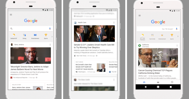 Google's feed mines what it knows about users to curate the content it thinks they'll like most.