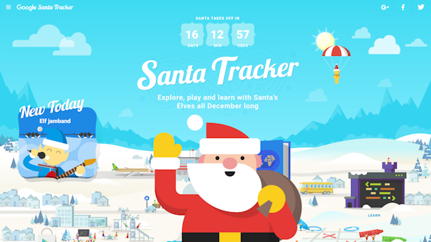 Google's Santa Tracker is live for 2016 with a month's worth of supplemental content.