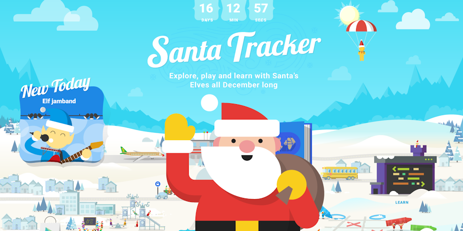 Google's Santa Tracker is live for 2016 with a month's worth of supplemental content.
