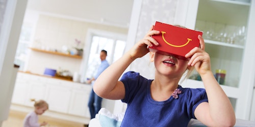 McDonald's Happy Googles turn into VR readers.