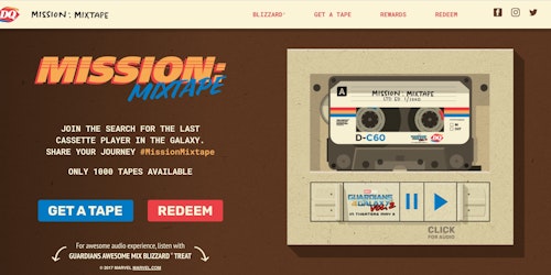 Dairy Queen has a mixtape-themed promotion for the upcoming release of Guardians of the Galaxy: Vol. 2.