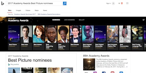 Bing Predicts says La La Land will win Best Picture at the 89th Academy Awards. Bing Predicts says La La Land will win Best Picture at the 89th Academy Awards.