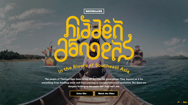The Hidden Dangers Project is a VR experience that intends to educate kids about clean water and raise funds for WaterIsLife.