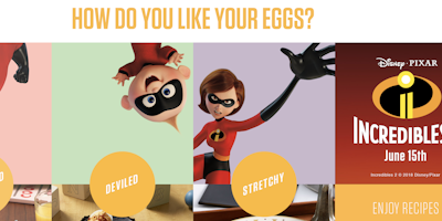 Incredibles egg promo