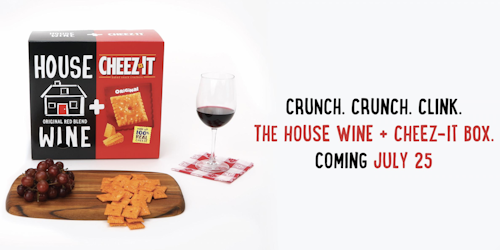 Cheez-It and House Wine