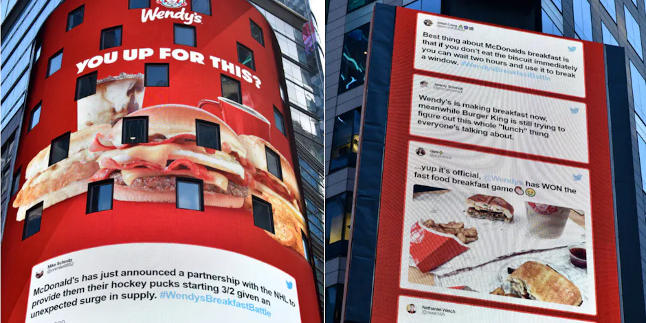 Ads We Like Wendy S Trolls Mcdonald S While Launching Its Breakfast Assault The Drum