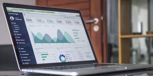 laptop with graphs laptop with graphs