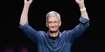 Apple makes up for their last year's quarterly dip by recording double digits growth this year