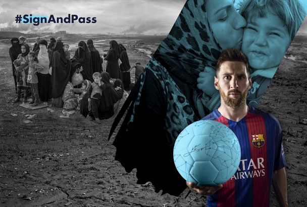 FC Barcelona Foundation and UNHCR together launch the #SignandPass campaign