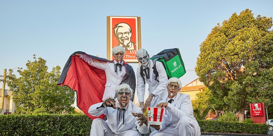 KFC spooked Aussies on Halloween with Cursed Colonel home-deliveries