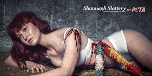 Britain's Next Top Model pose for PETA in an Animal Right campaign