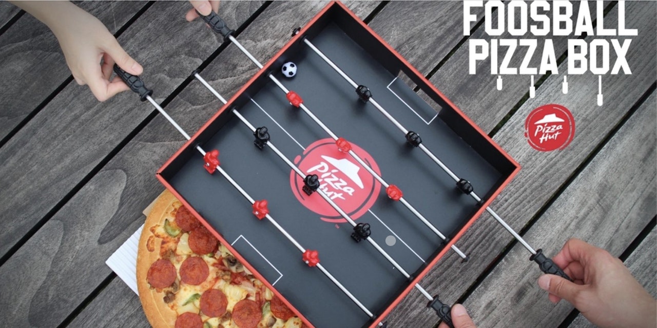 Pizza Hut Creates Pizza Box Foosball Table For Football Fans In