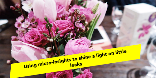 Using micro-insights to shine a light on little leaks
