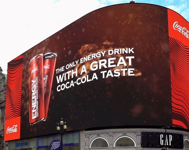 Coca-Cola Energy campaign at Piccadilly Circus 