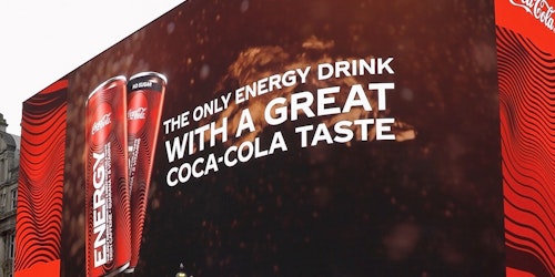 Coca-Cola Energy campaign at Piccadilly Circus 