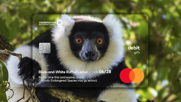 Mastercard has partnered with Conservation International, to create 'The Wildlife Impact Card' program