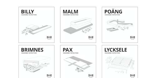 Ikea offers an easy-to-use guide for disassembling its furniture 