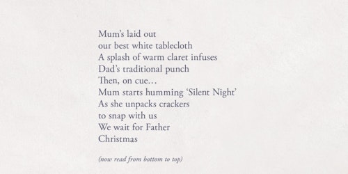 Christmas Eve reversible poem
