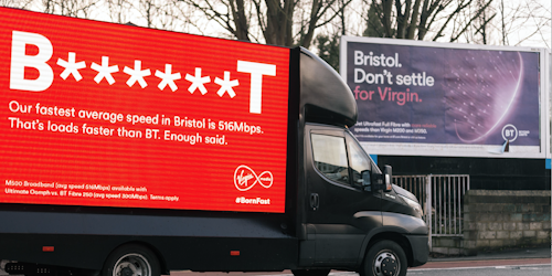 Virgin Media hits back at BT following cheeky billboard jibe 