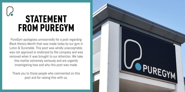 PureGym apologies for "the inappropriate post on the Luton & Dunstable gym social media channels"