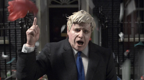 Watch UK prime minister Boris Johnson get flooded in plastic in Greenpeace's 'Wasteminster' 