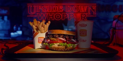 Burger King creates upside down whopper for Stranger Things 3