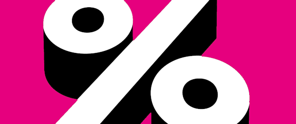 Week in numbers graphic asset - pink