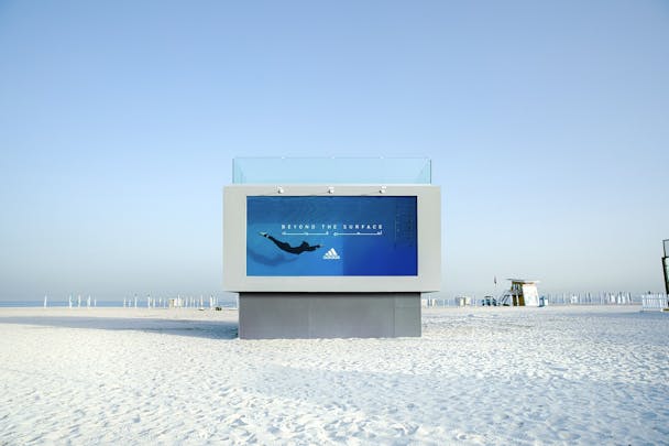 adidas liquid billboard in dubai adidas liquid billboard in dubai