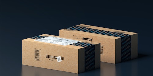 Amazon packages on a table