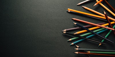 Pencils on a dark background