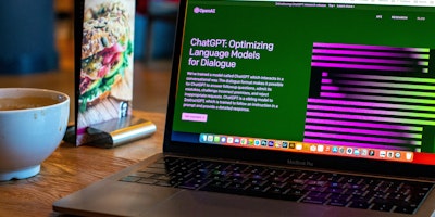 ChatGPT being shown on a laptop
