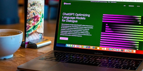 ChatGPT being shown on a laptop