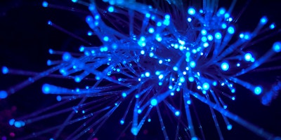 An image of a web of LEDs, representing a neurla network