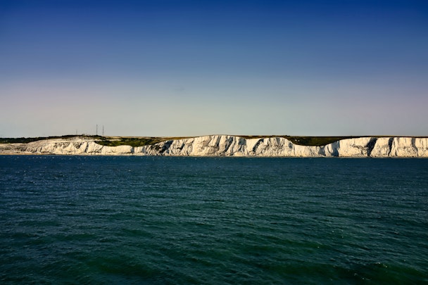 The cliffs of Dover, from the sea