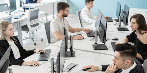 People sitting at computers