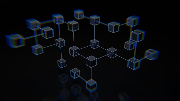 unsplash stock image of a network of blocks