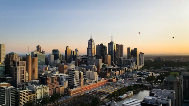 The skyline of Melbourne, Australia