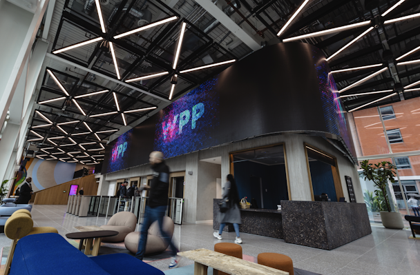 wpp manchester building pictured inside the lobby