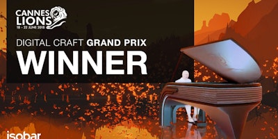 Isobar win the Grand Prix in the Digital Craft Lions at Cannes
