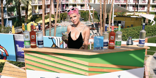 Three Olives integration at Coachella with artist /influencer Halsey