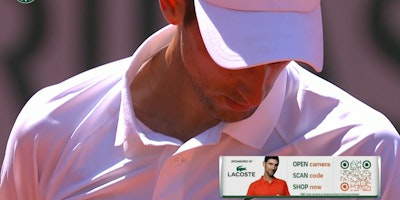 Lacoste ran a ShoppableTV spot during the French Open