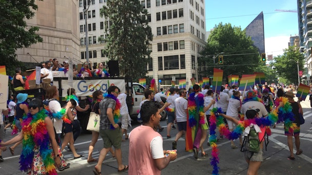 Google's Seattle Pride celebration in 2017
