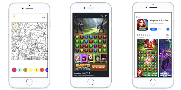 Playable ads appear in a natural break in game play and look to drive app installs