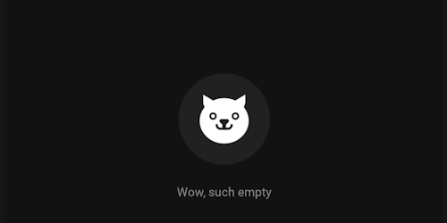 The reddit error page featuring a stylised doge and the text 'wow, much empty'